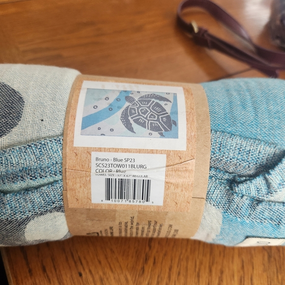 Blue and Gray Beach Towel for Bath - Picture 2 of 3